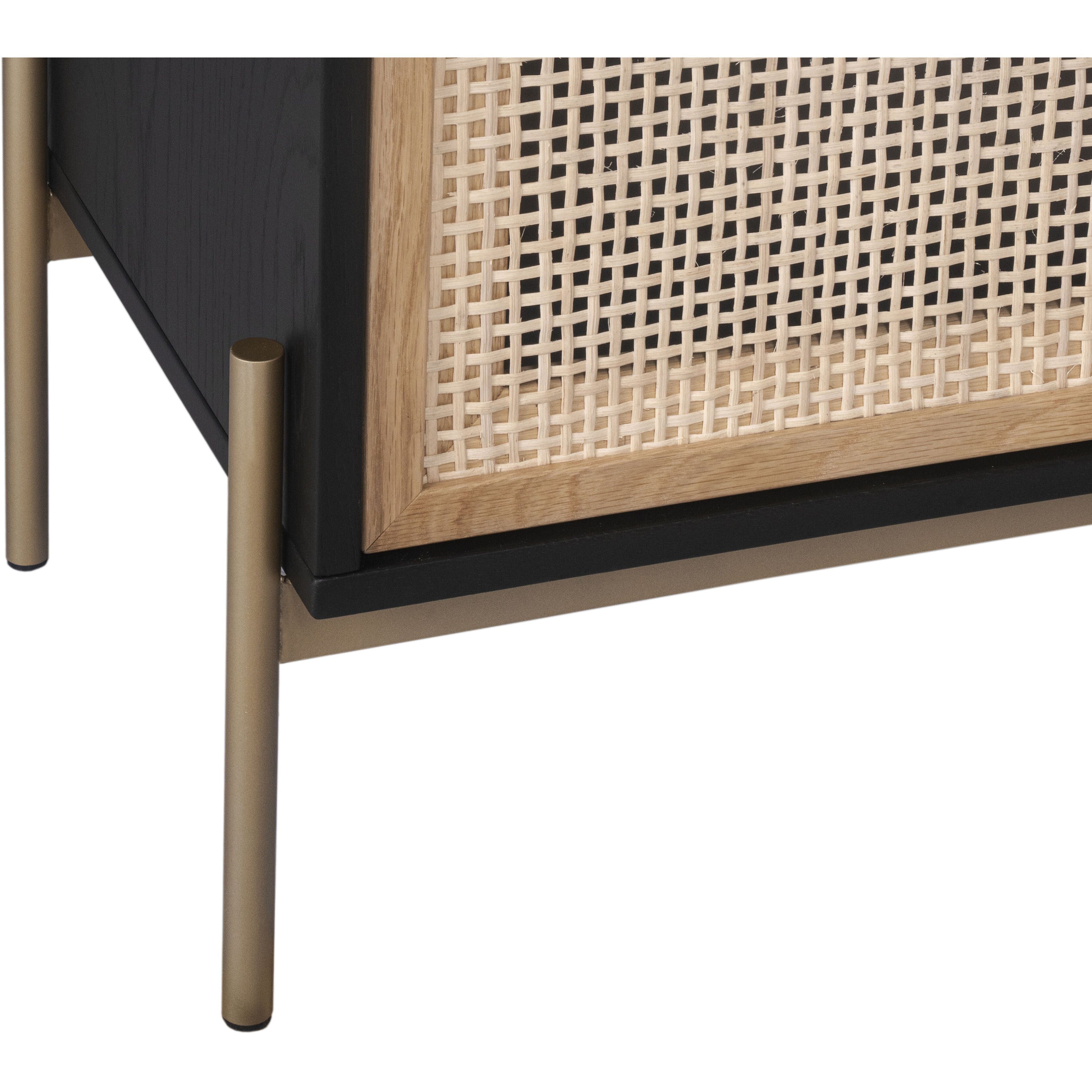 Avida 71.75 X 18.5 inch Gold / Black/Natural Sideboard, Large